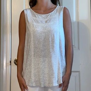 3/$10 Gray and white tank top